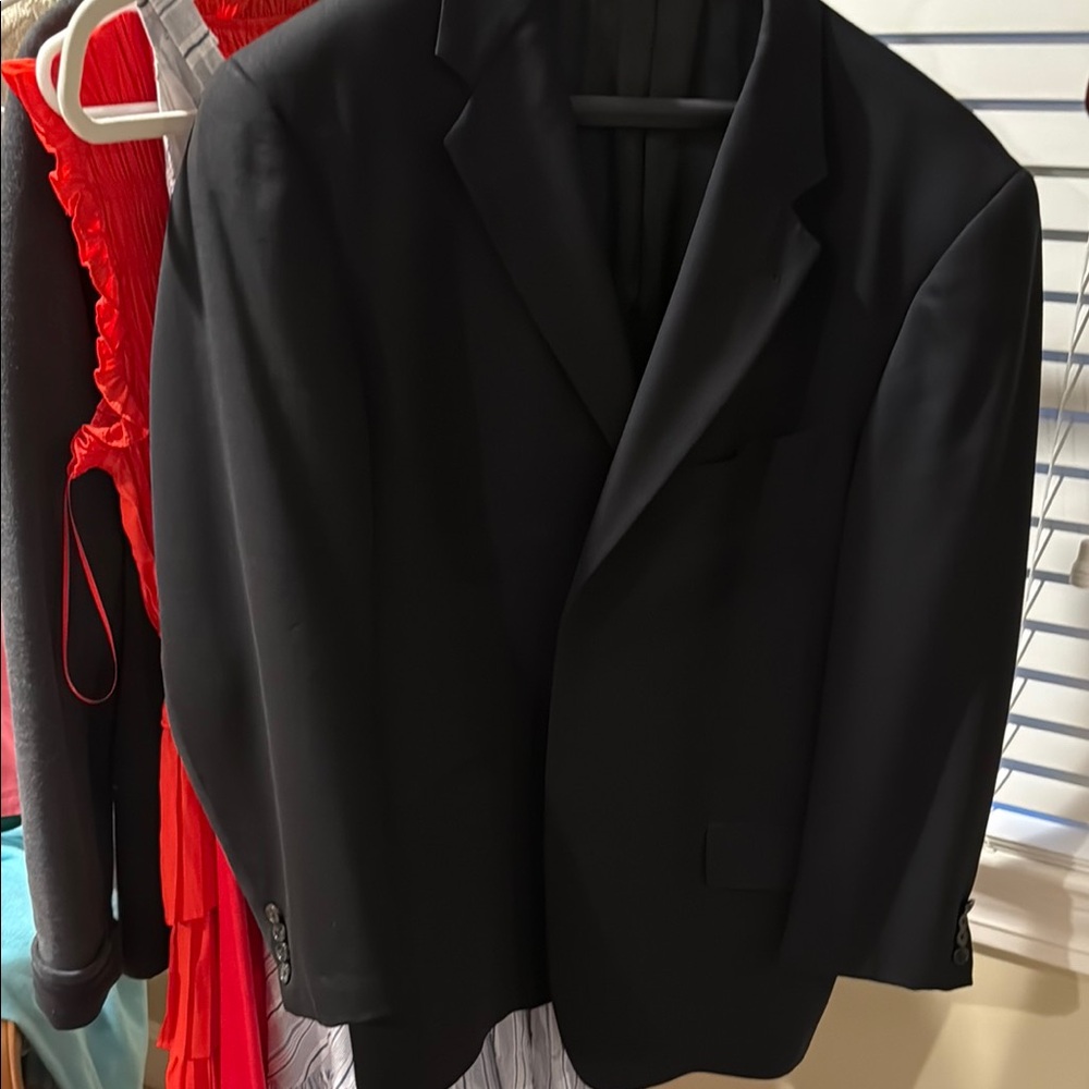 Joseph Abboud Black Wool-Blend Blazer Sport Coat